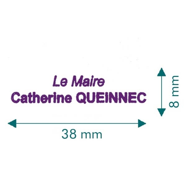 Empreinte 2 lignes sans cadre