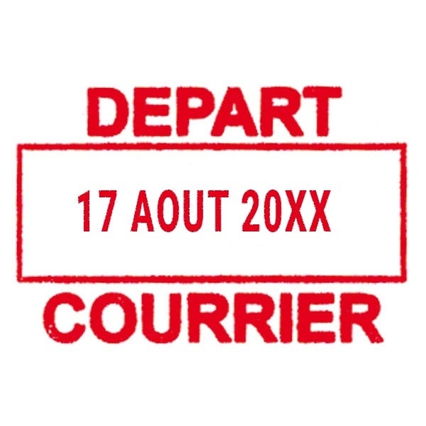 Empreinte dateur 2 lignes sans cadre