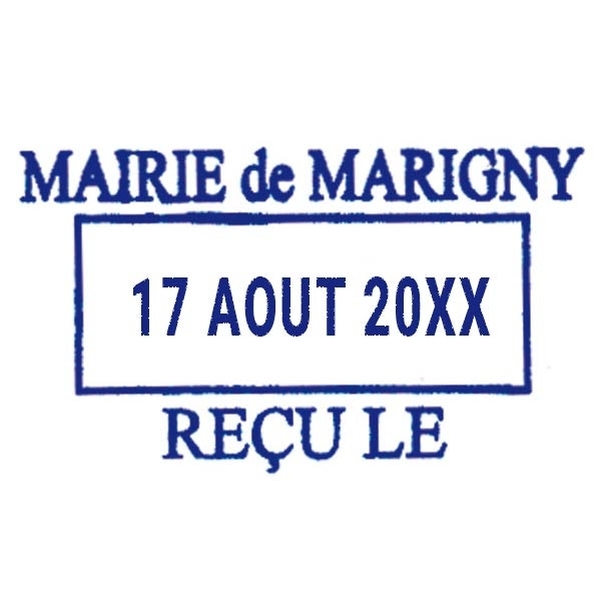 Empreinte dateur 2 lignes sans cadre - Vignette 2
