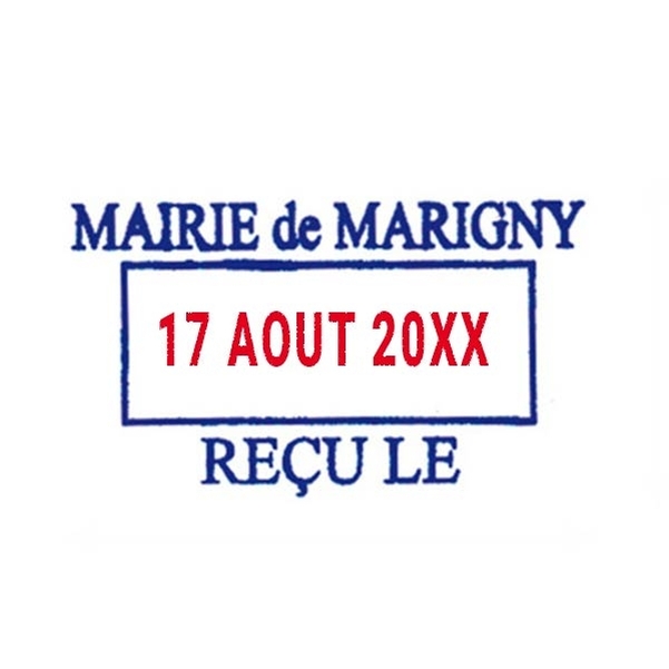 Empreinte dateur 2 lignes sans cadre - Vignette 4