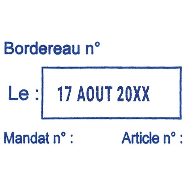 Empreinte dateur 3 lignes sans cadre