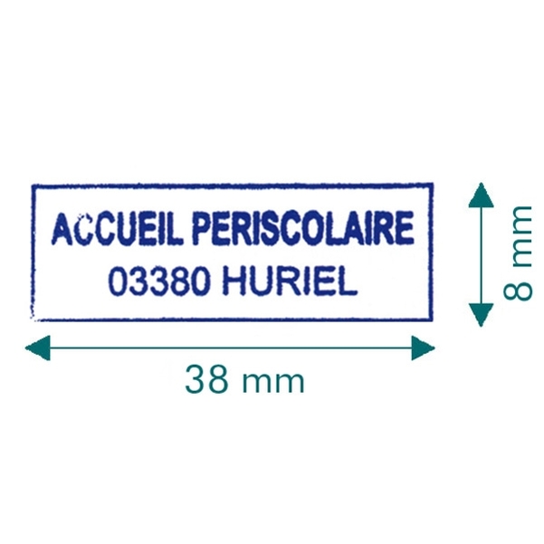 Empreinte 2 lignes avec cadre