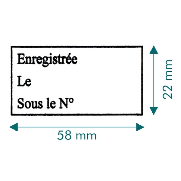 Empreinte 3 lignes avec cadre
