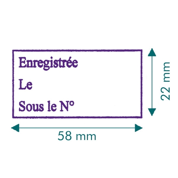 Empreinte 3 lignes avec cadre - Vignette 2
