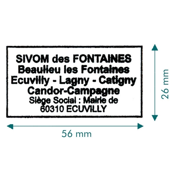 Empreinte 6 lignes avec cadre - Vignette 2