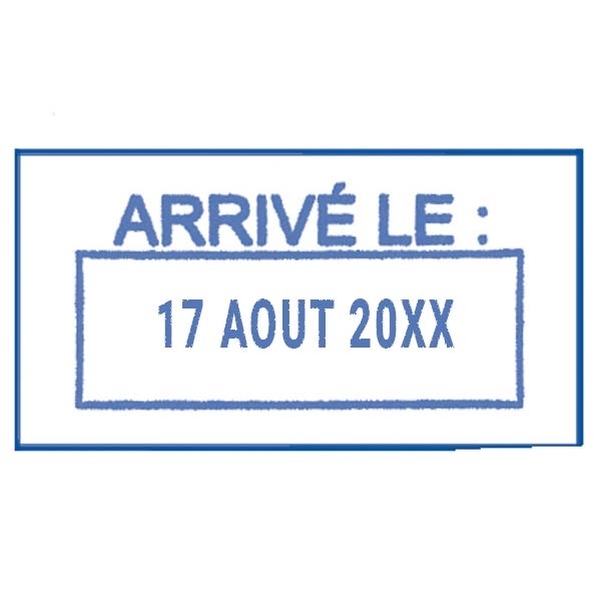 Empreinte dateur 1 ligne avec cadre