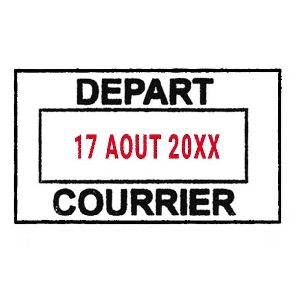 Empreinte dateur 2 lignes avec cadre - Vignette 3