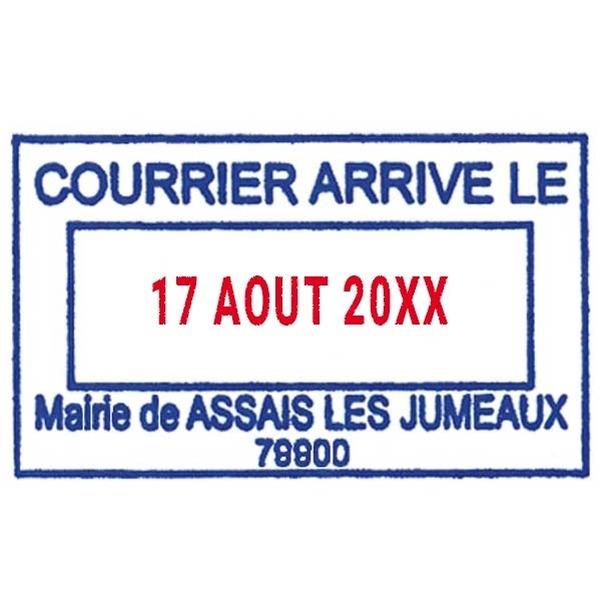 Empreinte dateur 3 lignes avec cadre - Vignette 3