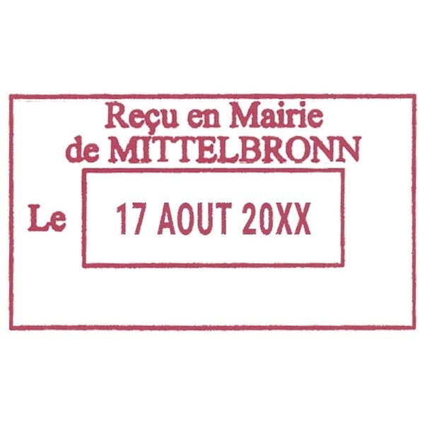 Empreinte dateur 3 lignes avec cadre - Vignette 4
