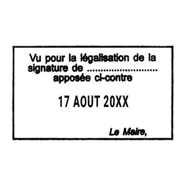 Empreinte dateur 4 lignes avec cadre
