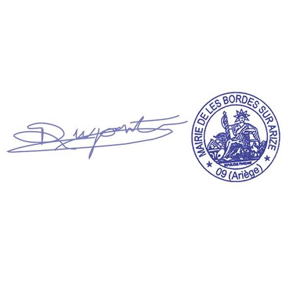 Empreinte avec signature et officiel Ø 20mm