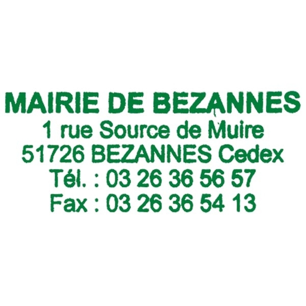 Timbre bois 5 lignes sans cadre