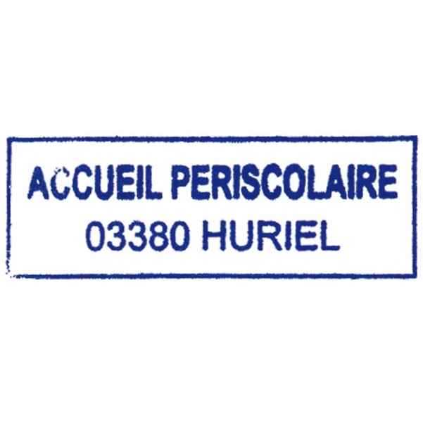 Timbre bois 2 lignes avec cadre
