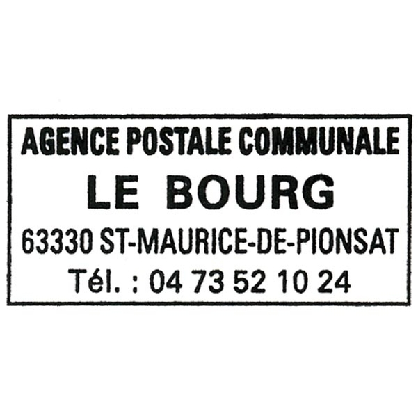 Timbre bois 4 lignes avec cadre