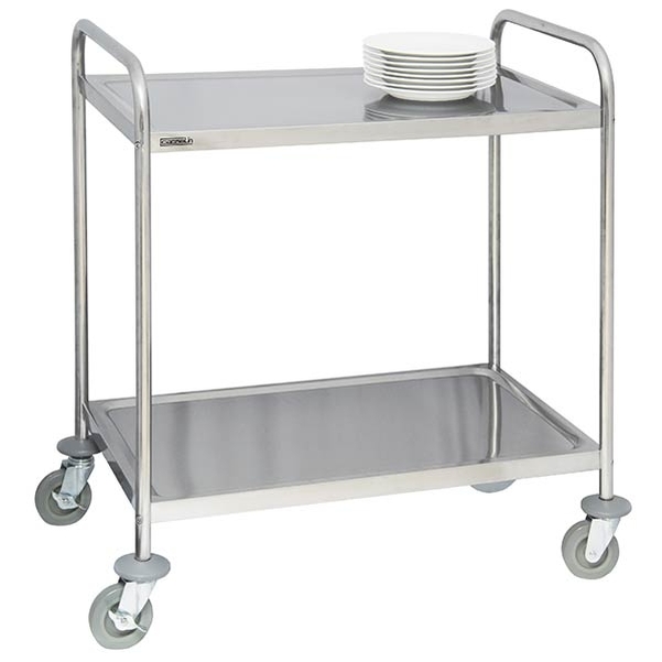 Chariot en inox 2 plateaux