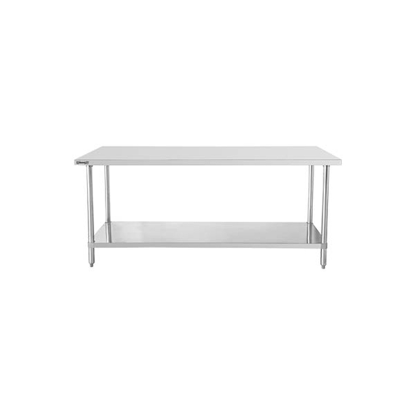 Table de travail inox 700 avec étagère 600 mm