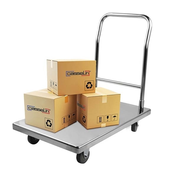 Chariot plateforme ACIER INOX MAX 180KG
