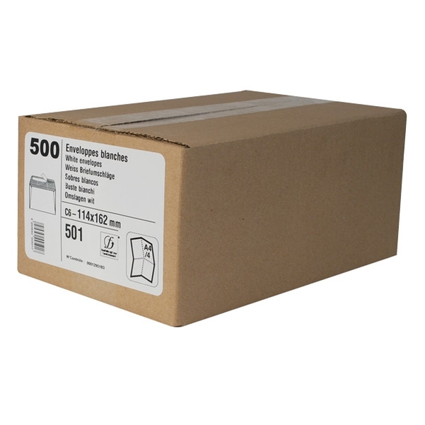 500 Enveloppes C6 blanches recyclées 80g - Vignette 2