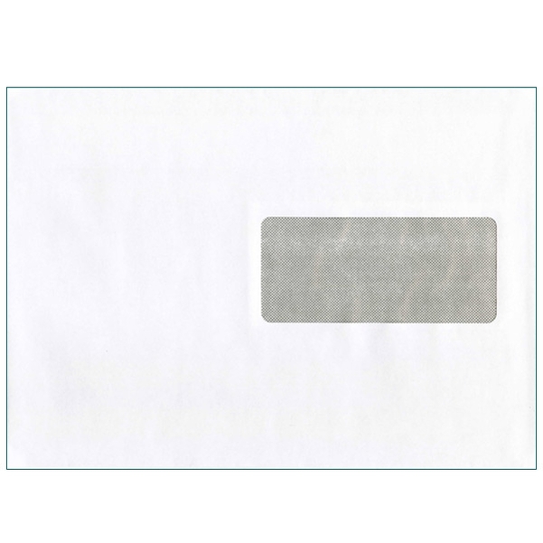 500 Enveloppes C5 blanches avec fenêtre 90g