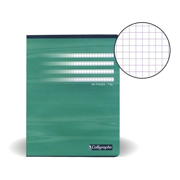 Cahier piqûre 17x22cm 96p 5x5