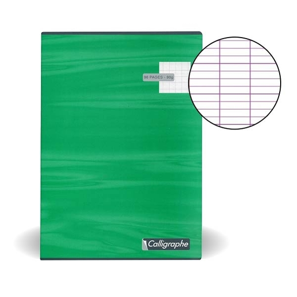 Cahier d'écriture Calligraphe A4 90g 96p séyès