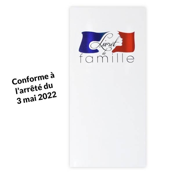 Livret de famille Marianne effet métal - Version informatique - Modèle 2022