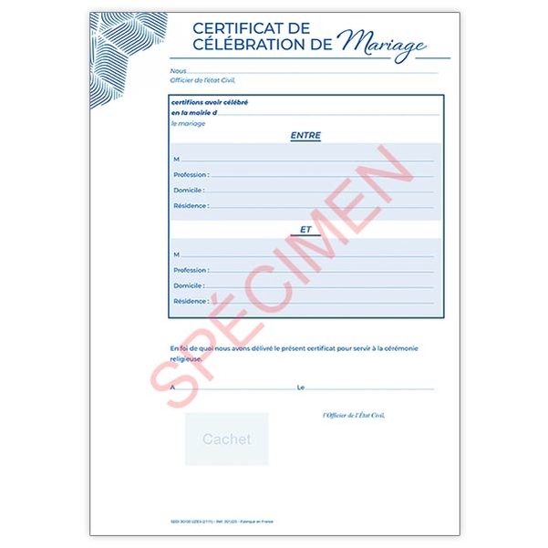 Publication, avis, certificat de publication et de non-opposition et certificat célébration de mariage - Vignette 4
