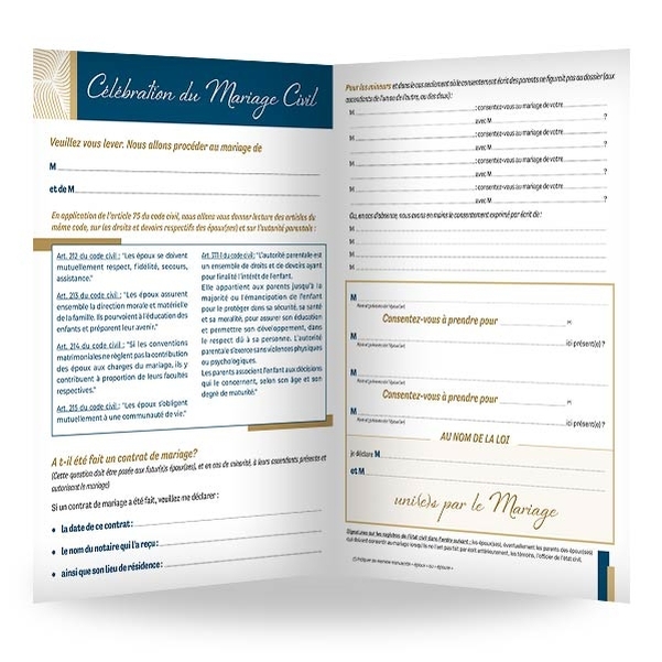 Formulaire de célébration de mariage - Vignette 2