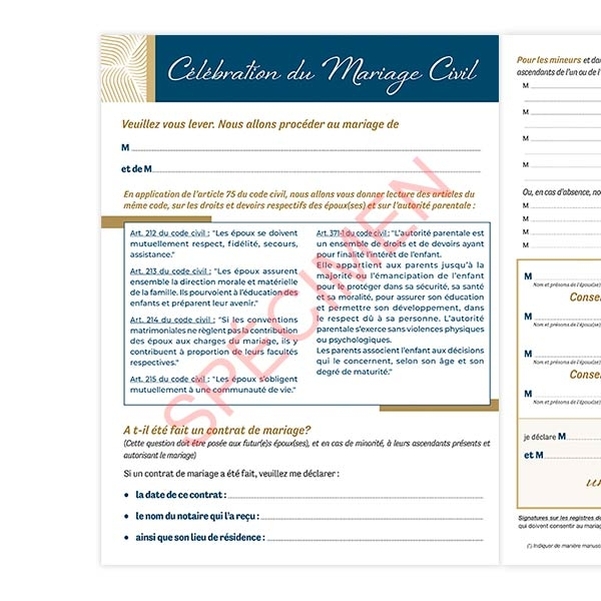 Formulaire de célébration de mariage - Vignette 4
