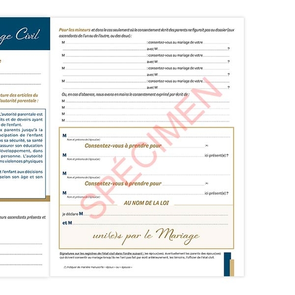Formulaire de célébration de mariage - Vignette 5