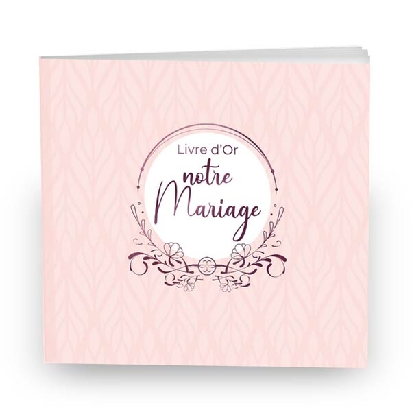 Livre d'or mariage Camélia rose