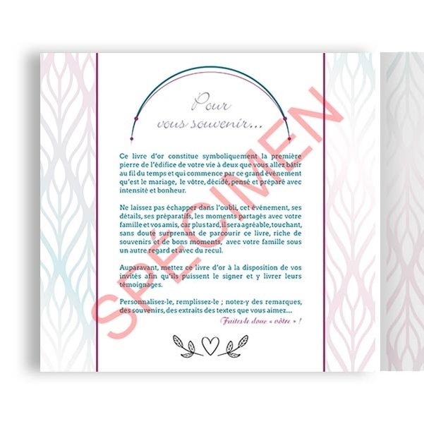 Livre d'or mariage Camélia rose - Vignette 3
