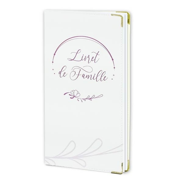 Etui livret de famille Camélia Rose