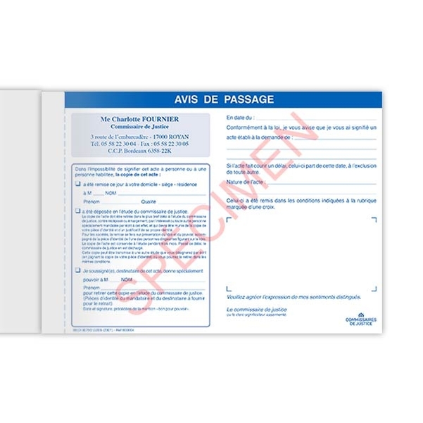 Bulletin de versement des vacations allouées aux Commissaires de Police ou Gardes champêtres pour intervention dans les opérations funéraires - Vignette 2