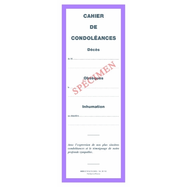 Cahier de condoléances 28 pages - Vignette 2