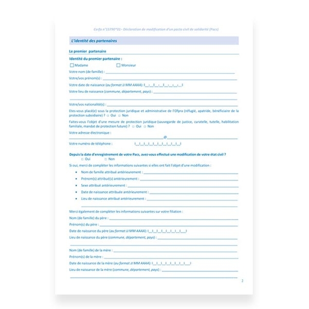 Déclaration conjointe de modification d'un PACS - Vignette 2
