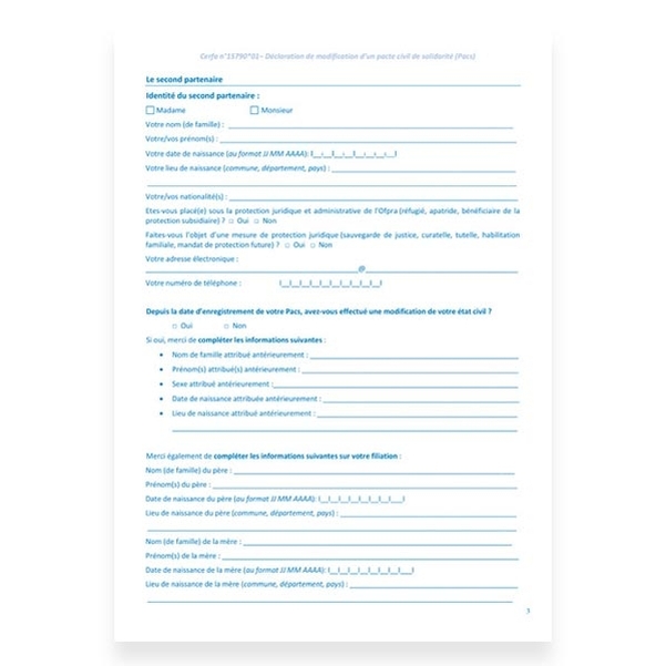 Déclaration conjointe de modification d'un PACS - Vignette 3