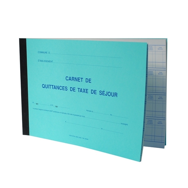 Carnet de quittances de taxe de séjour