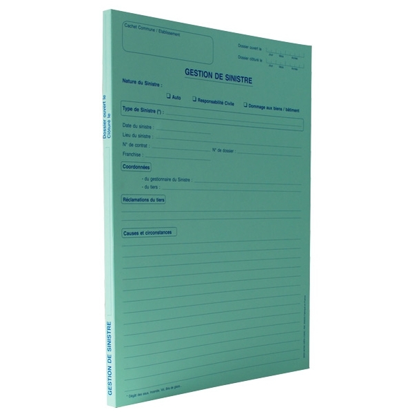Chemise pour gestion de sinistre