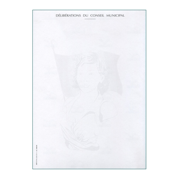Feuille de délibérations adhésive avec Marianne