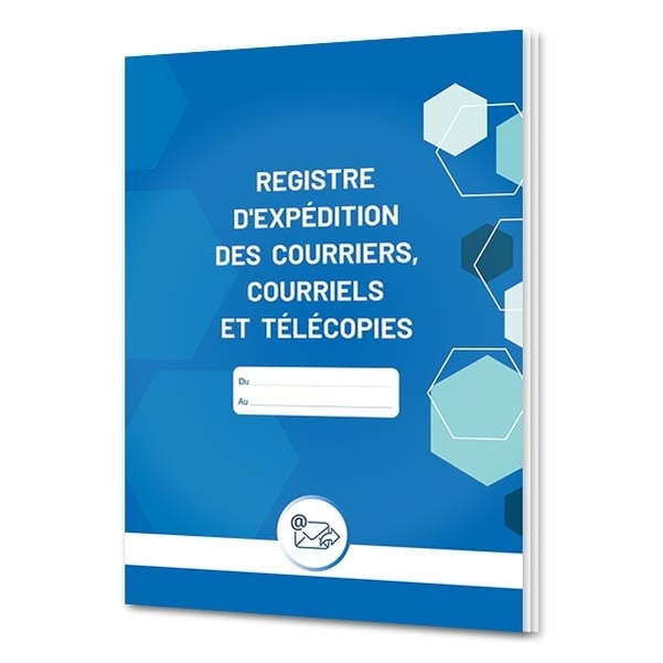 Registre d'expédition des courriers, courriels et télécopies 80 pages