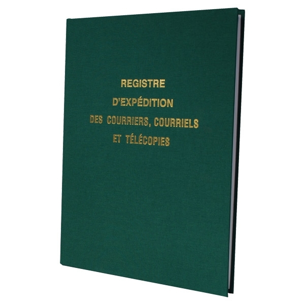 Registre d'expédition des courriers, courriels et télécopies 200 pages