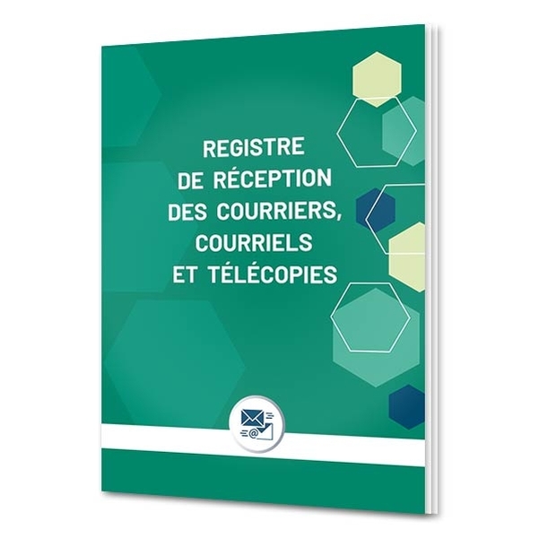Registre de réception des courriers, courriels et télécopies 80 pages