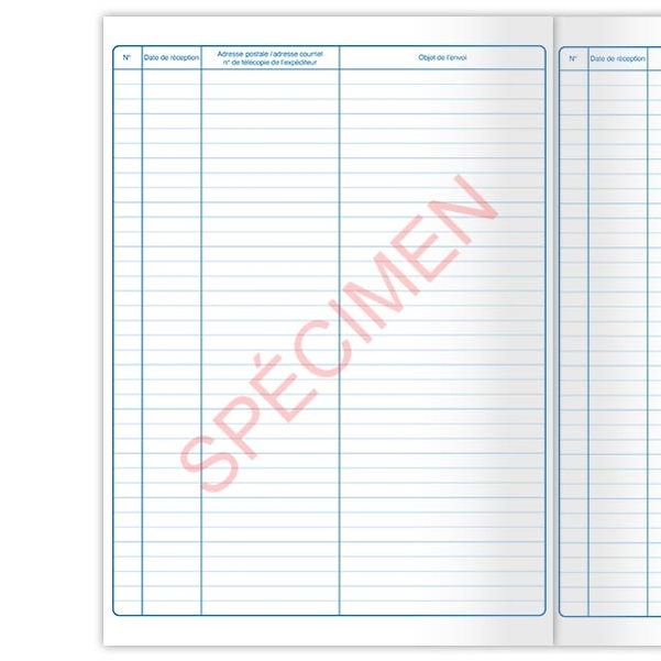 Registre de réception des courriers, courriels et télécopies 80 pages - Vignette 2