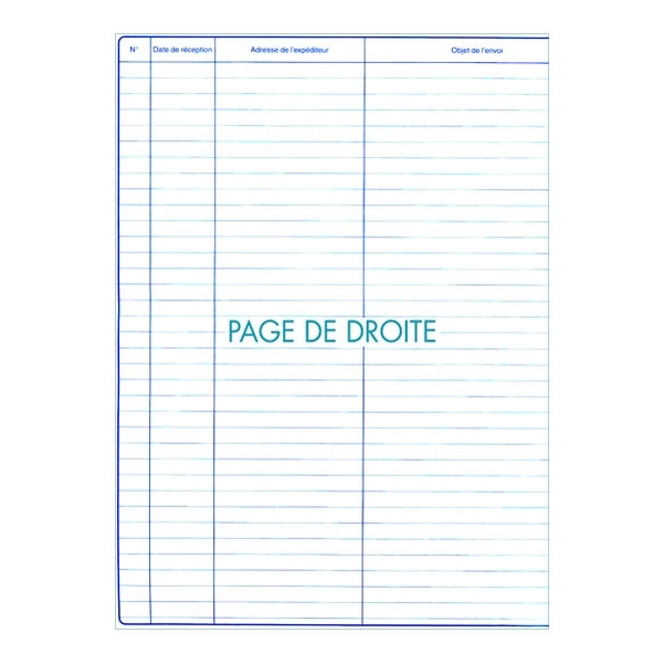 Registre de réception de courrier 200 pages - Vignette 3