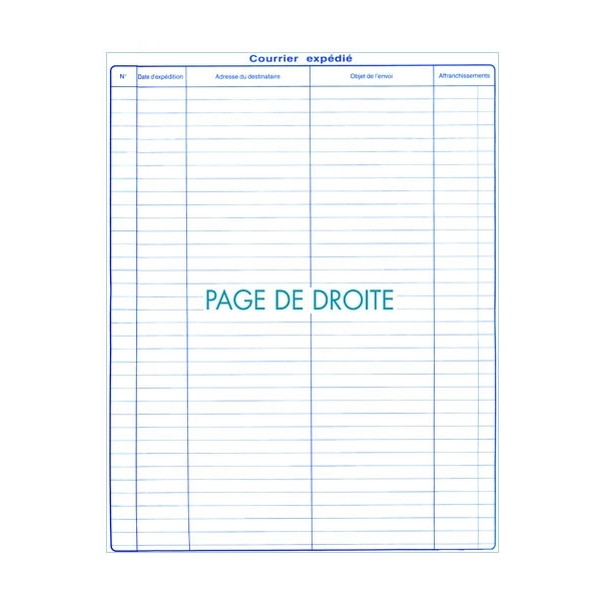 Registre d'expédition et de réception de courrier 200 pages - Vignette 3