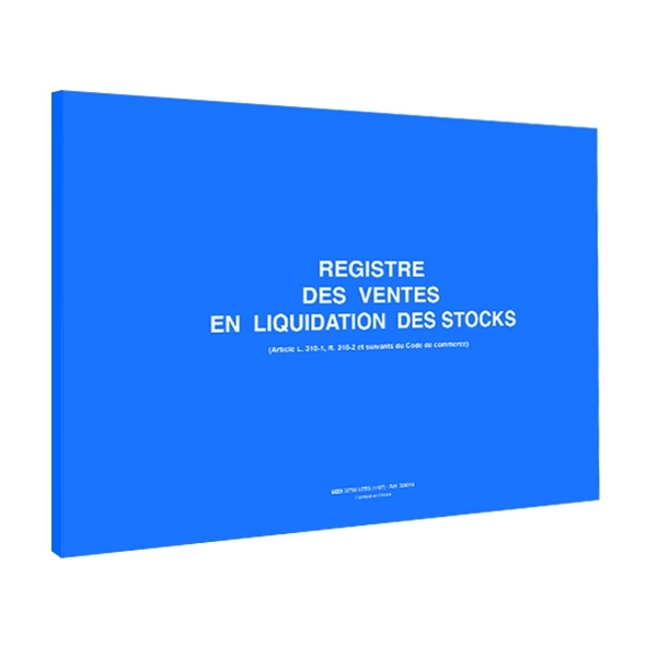 Registre des ventes en liquidation des stocks