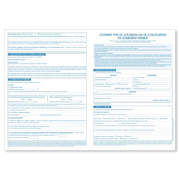 Contrat de location de logement meublé