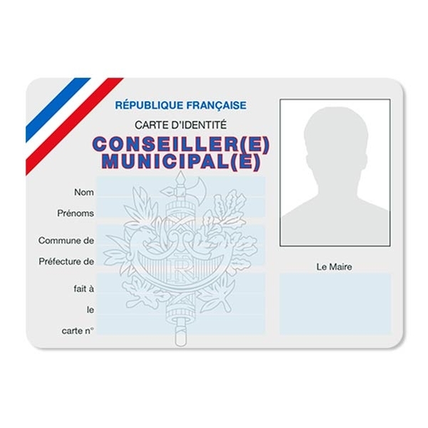 Carte identité de Conseiller(e) Municipal(e) avec étui cristal