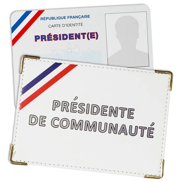 Carte identité de Présidente de Communauté avec étui nominatif